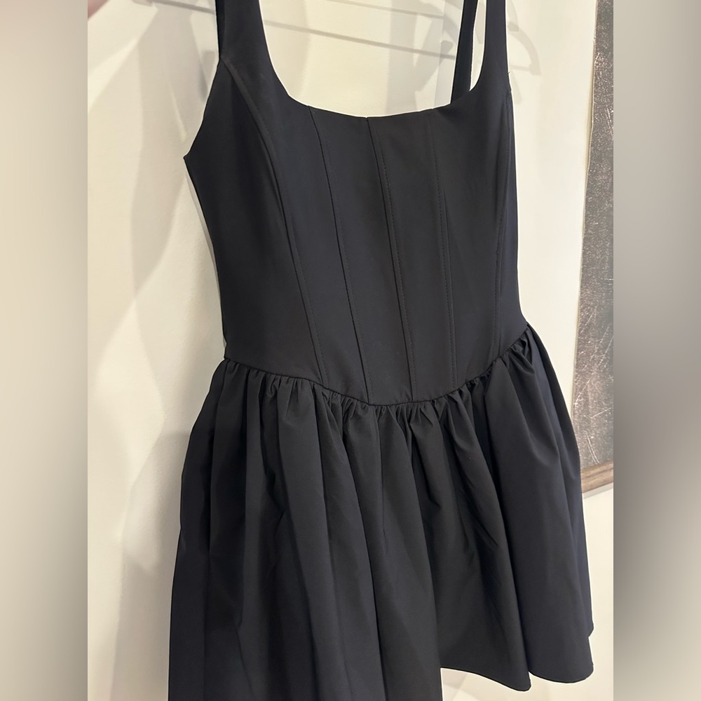 Zara Corset Black Mini Dress size M - Picture 4 of 7